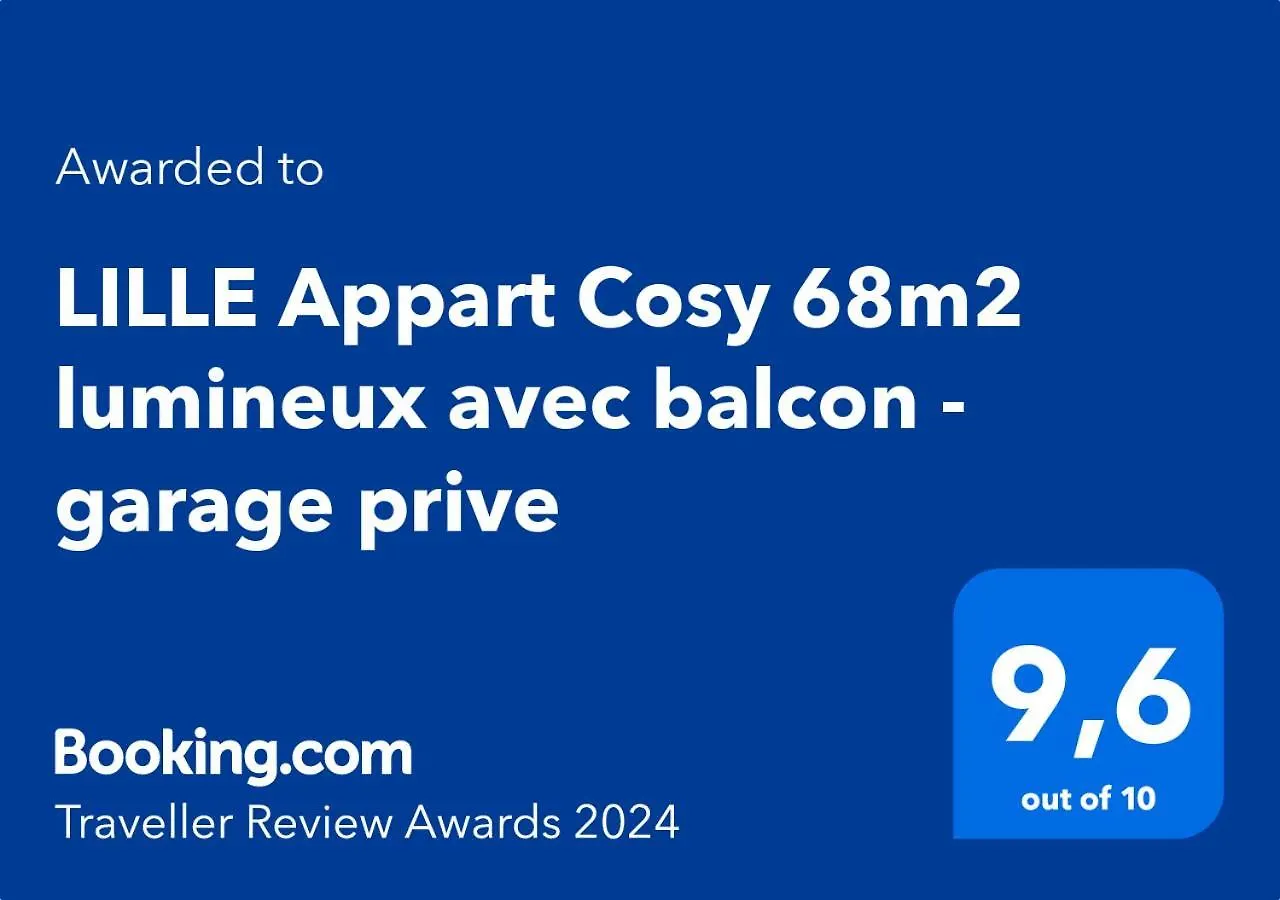 Apartment Lille Appart Cosy 68M2 Lumineux Avec Balcon - Garage Prive